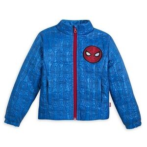 DISNEY Store Boy Jacket Spiderman Quilted Lightweight Avengers NWT size7/8
